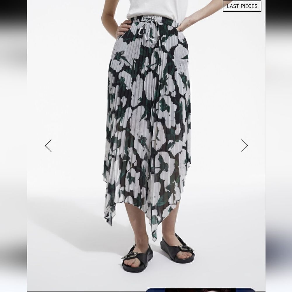 The Kooples Long Printed Pleated Skirt Size 0